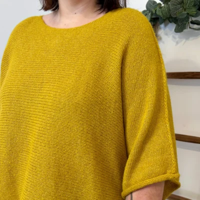 J880- Pull manche courte (GT) - moutarde - taille-unique-grande-taille