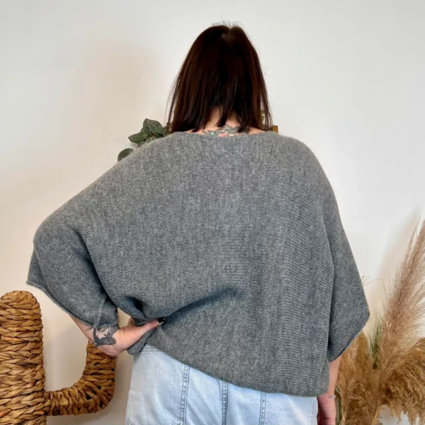 J880- Pull manche courte (GT) - gris - taille-unique-grande-taille