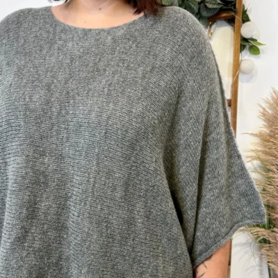 J880- Pull manche courte (GT) - gris - taille-unique-grande-taille