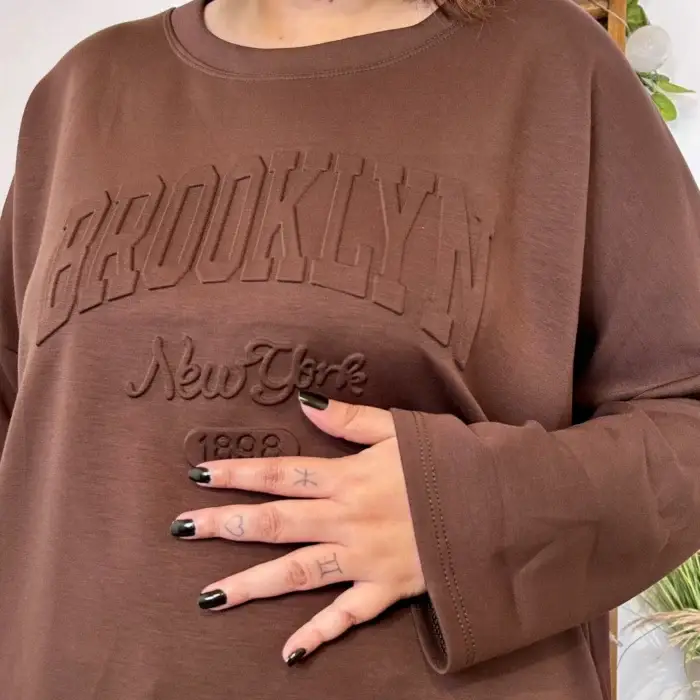 Sweat "Brooklyn" (GT) - marron - taille-unique-grande-taille
