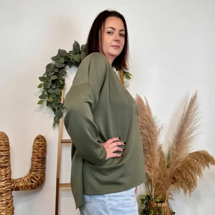 Sweat "Brooklyn" (GT) - kaki - taille-unique-grande-taille