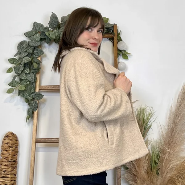 J897 - Veste boutonnée (TU) - beige - taille-unique