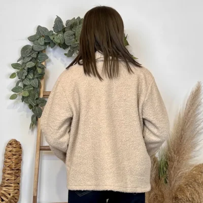 J897 - Veste boutonnée (TU) - beige - taille-unique