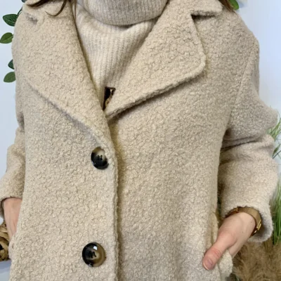 J897 - Veste boutonnée (TU) - beige - taille-unique