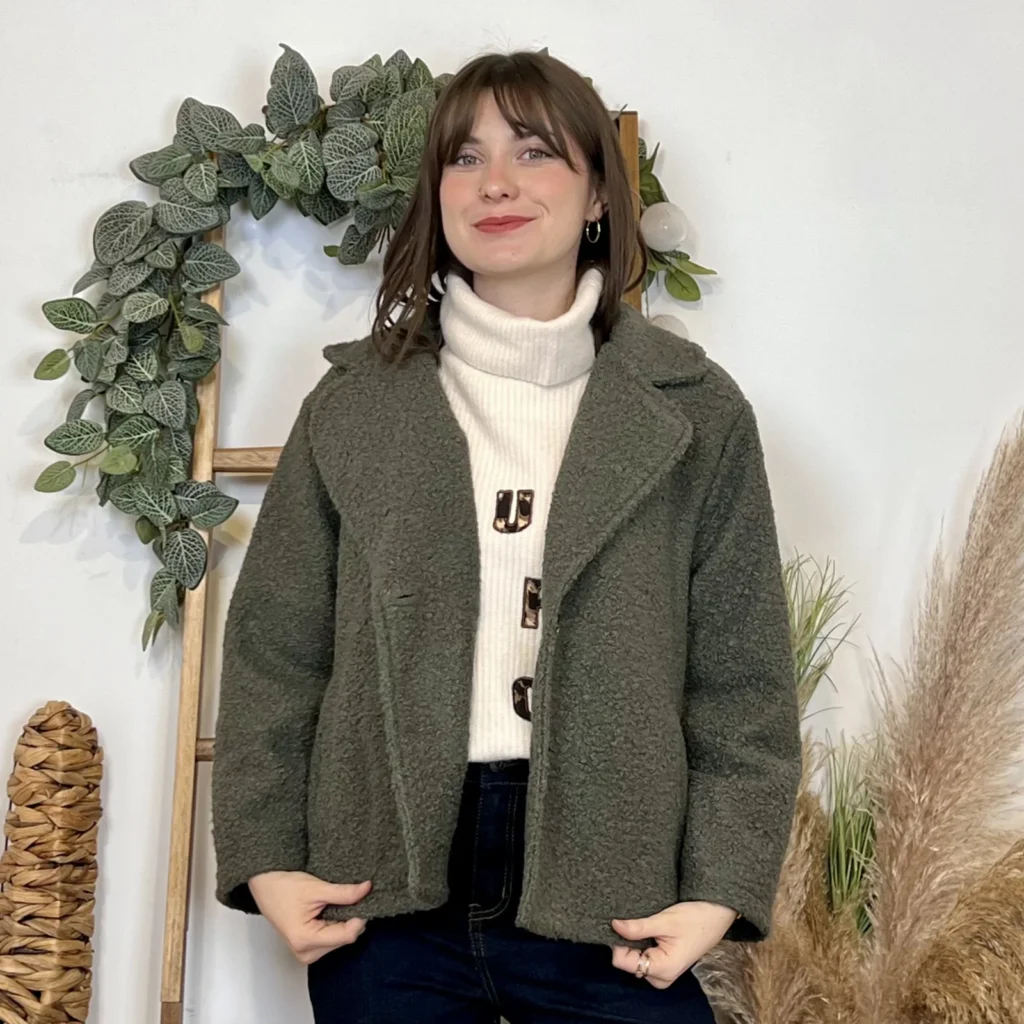 J897 - Veste boutonnée (TU) - kaki - taille-unique