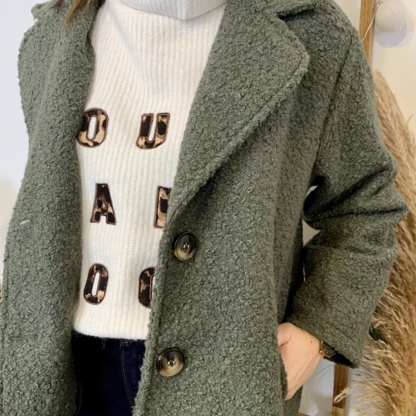 J897 - Veste boutonnée (TU) - kaki - taille-unique