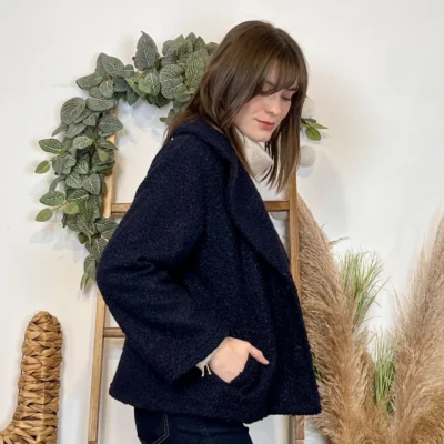 J897 - Veste boutonnée (TU) - marine - taille-unique