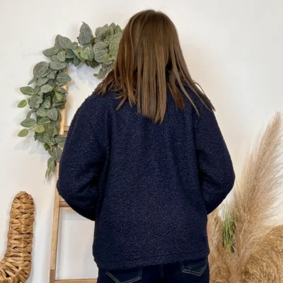 J897 - Veste boutonnée (TU) - marine - taille-unique