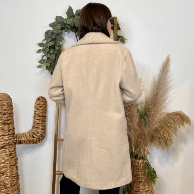 J975 - Manteau long (TU) - ecru - taille-unique