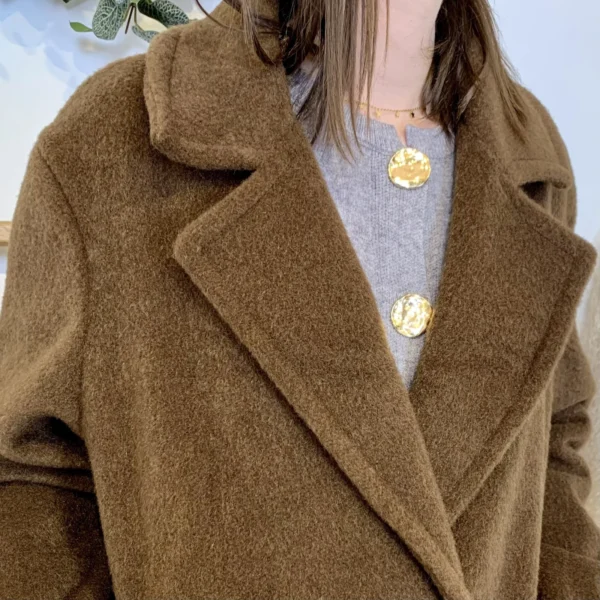 J975 - Manteau long (TU) - marron - taille-unique