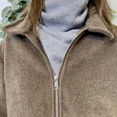 J973 - Bomber court (TU) - marron - taille-unique