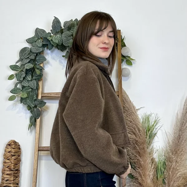 J973 - Bomber court (TU) - marron - taille-unique