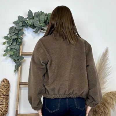 J973 - Bomber court (TU) - marron - taille-unique