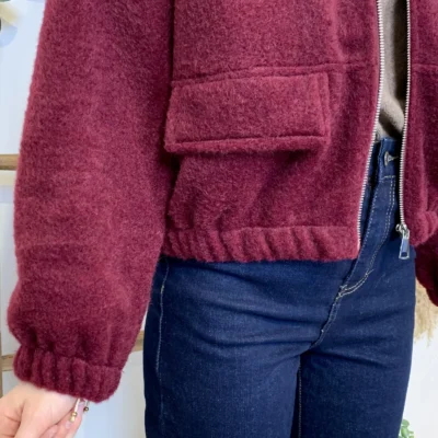 J973 - Bomber court (TU) - bordeaux - taille-unique