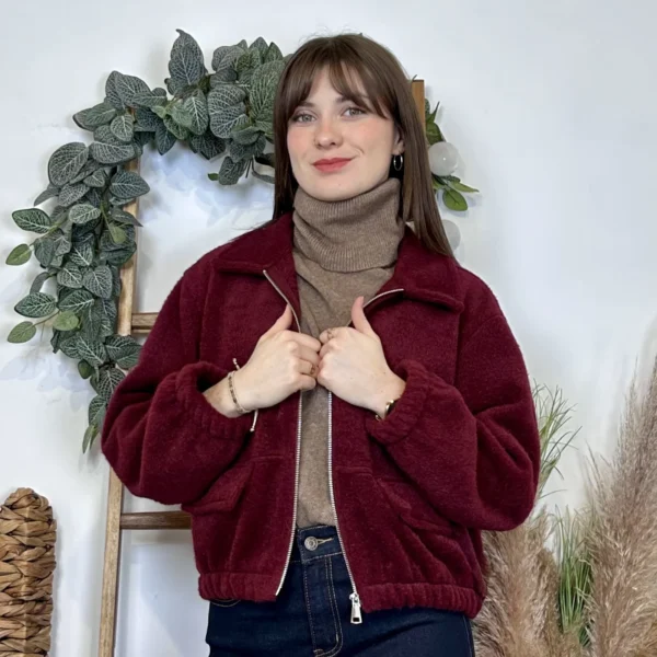 J973 - Bomber court (TU) - bordeaux - taille-unique