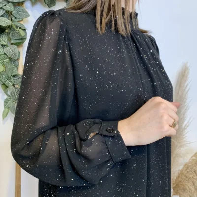 J960 - Blouse pailletée (TU) - noir - taille-unique