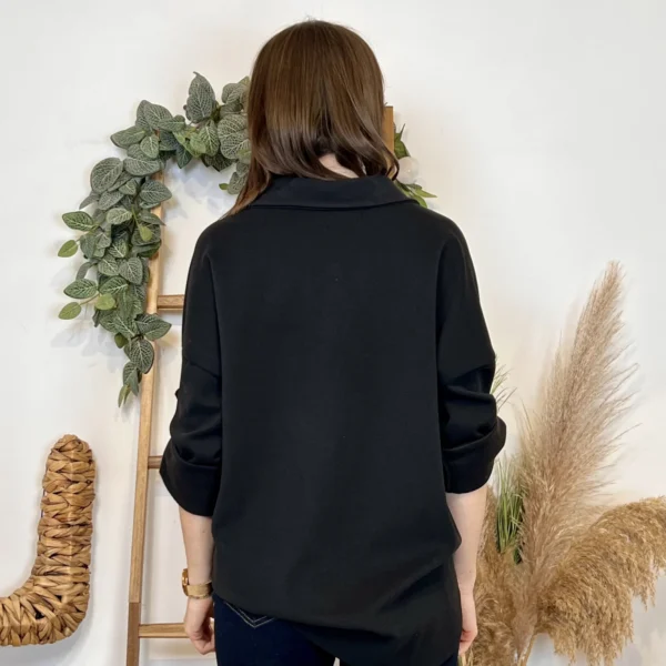 J955 - Chemise suédine à nouer - noir - taille-unique