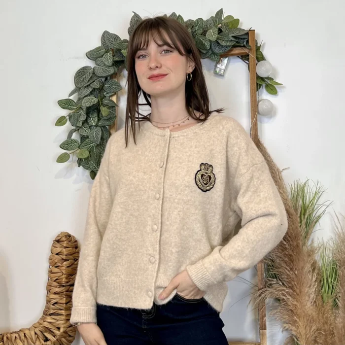 Gilet en mailles (TU) - taupe - taille-unique
