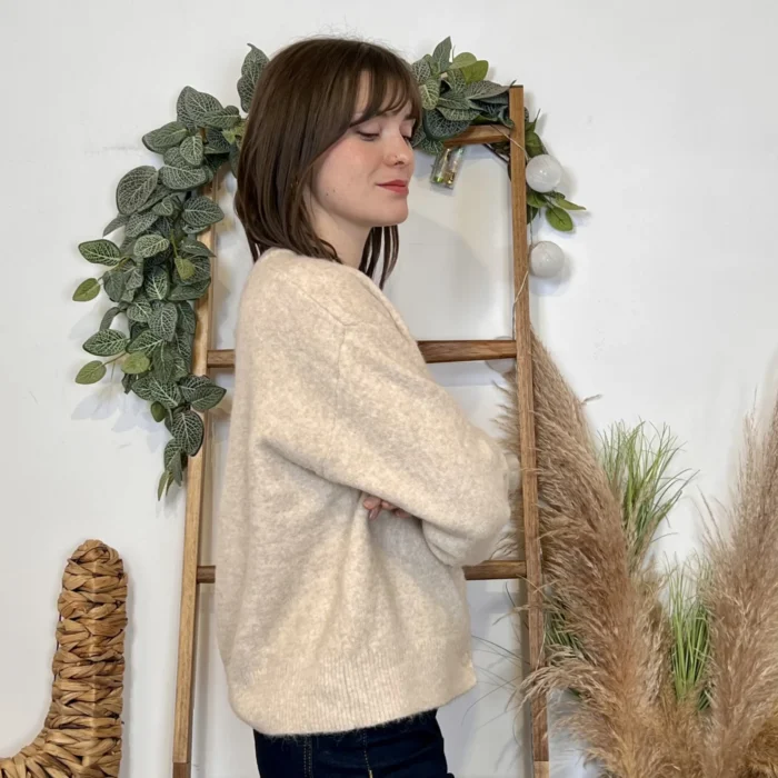 Gilet en mailles (TU) - taupe - taille-unique