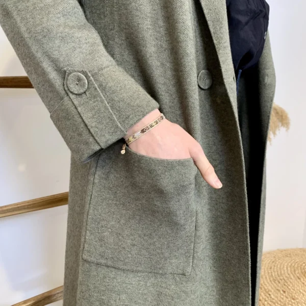 J945 - Manteau en maille (TU) - kaki - taille-unique