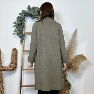 J945 - Manteau en maille (TU) - kaki - taille-unique