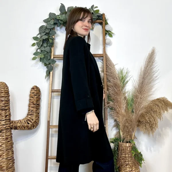 J945 - Manteau en maille (TU) - noir - taille-unique