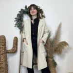 Manteau en maille (TU) - beige - taille-unique