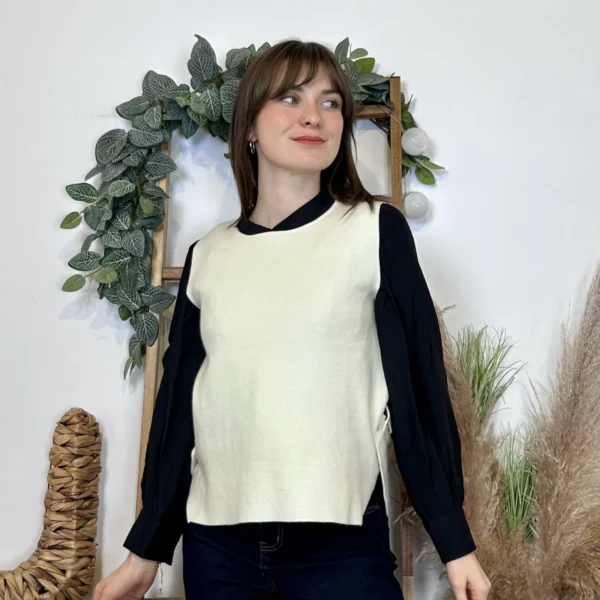 J941 - Gilet sans manches (TU) - ecru - taille-unique