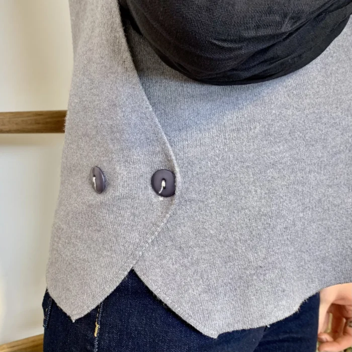 Gilet sans manches femme en maille - gris - taille-unique