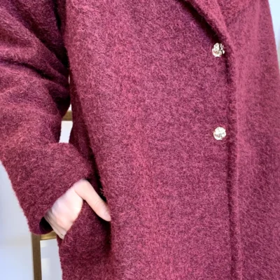 J933 - Manteau long (TU) - bordeaux - taille-unique