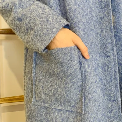 J987 - Manteau en laine (TU) - bleu-jeans - taille-unique