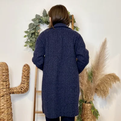 J987 - Manteau en laine (TU) - marine - taille-unique