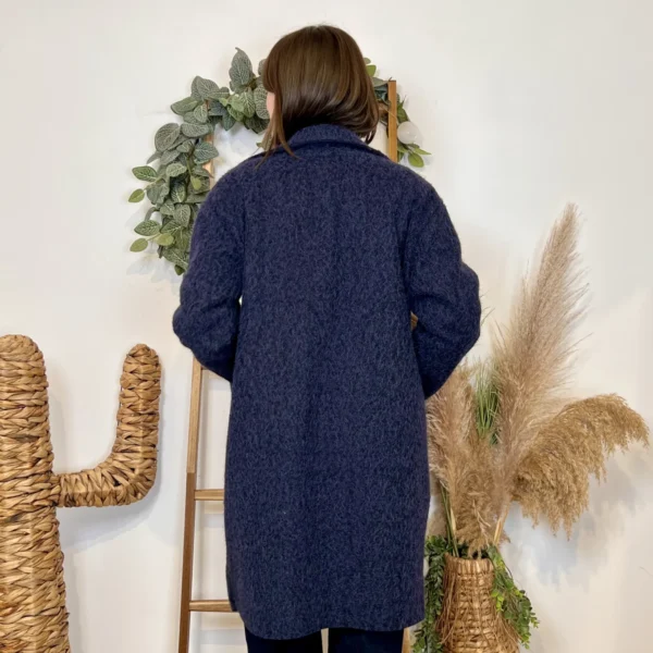 J987 - Manteau en laine (TU) - marine - taille-unique