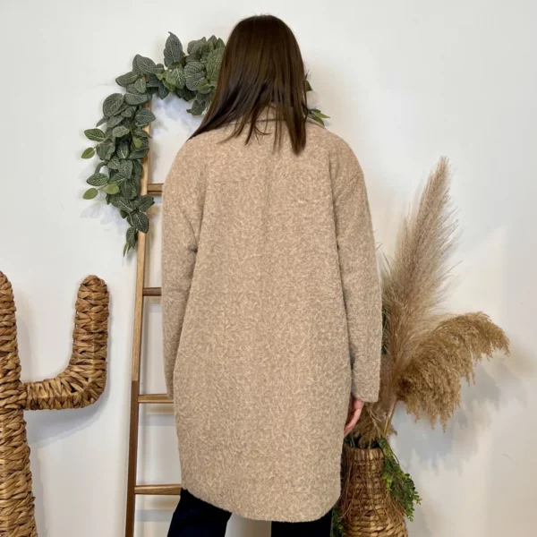 J987 - Manteau en laine (TU) - beige - taille-unique