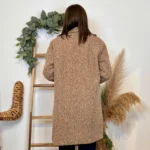 J987 - Manteau en laine (TU) - camel - taille-unique
