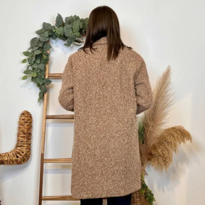 J987 - Manteau en laine (TU) - camel - taille-unique