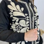 Veste brodée (T36-T40) - noir - 40