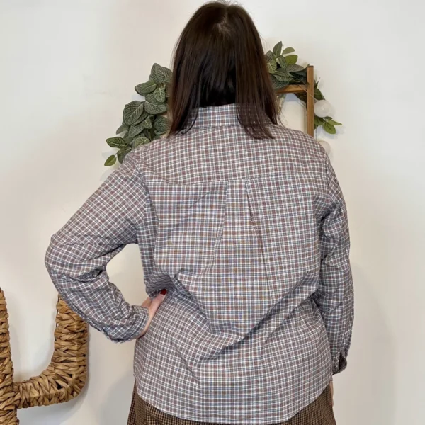 K945- Chemise écossaise (T40-T48) - marron - 48