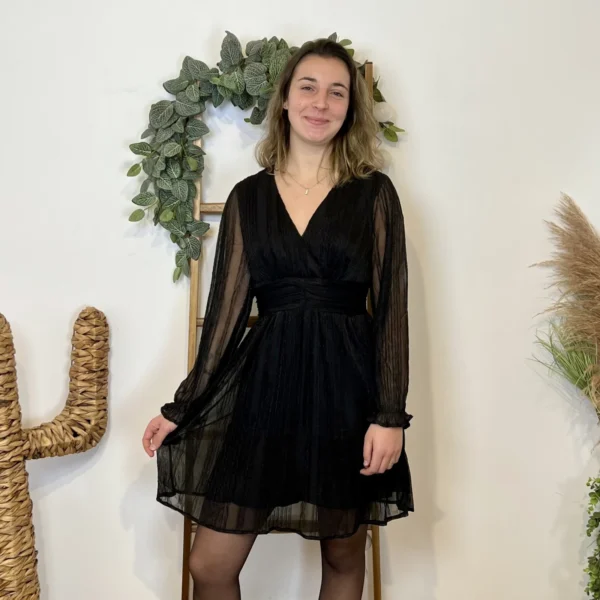 X001- Robe fils brillants (T36-T40) - noir - 38