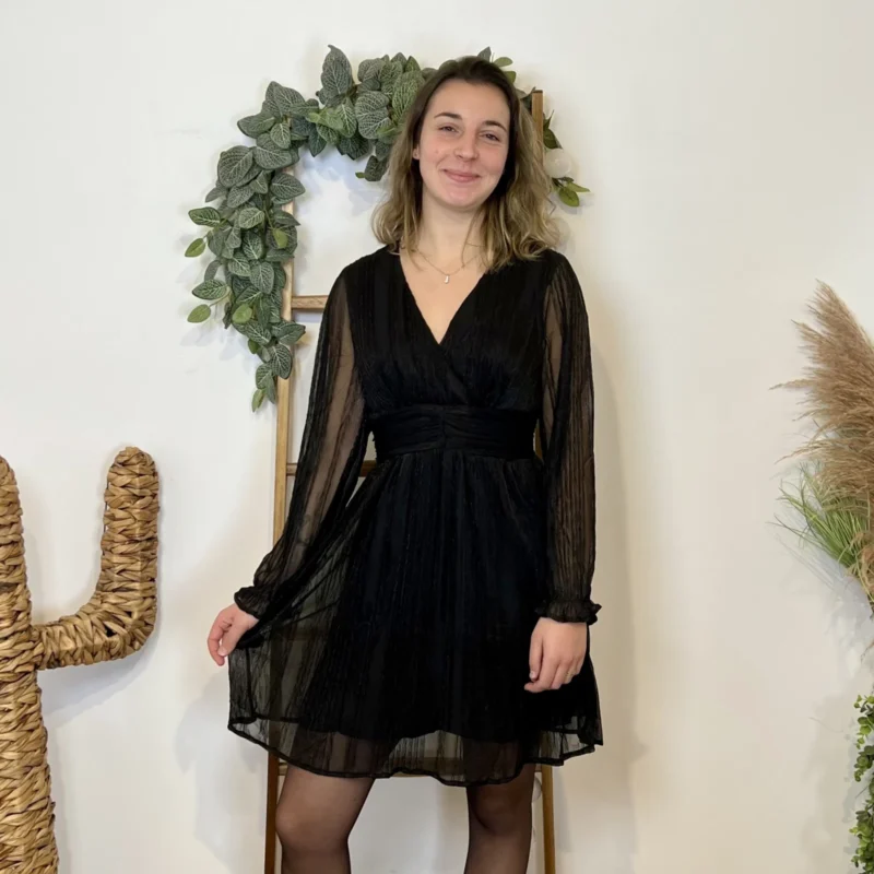 X001- Robe fils brillants (T36-T40) - noir - 38