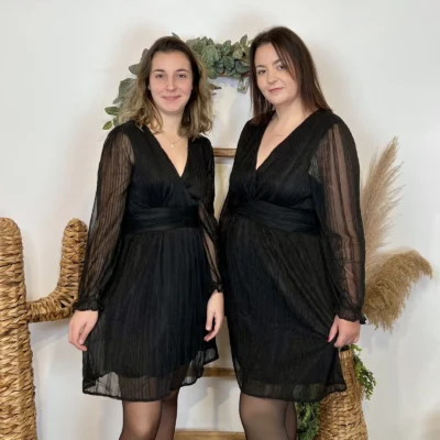 X001- Robe fils brillants (T36-T40) - noir - 38