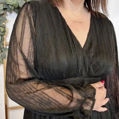 X001- Robe fils brillants (T36-T40) - noir - 38