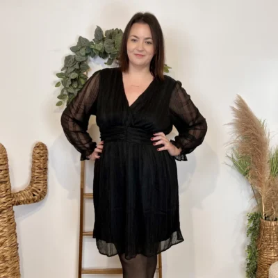 X001- Robe fils brillants (T42-T46) - noir - 48