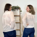 Blouse en voile (T36-T40) - blanc - 38
