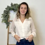 Blouse en voile (T36-T40) - blanc - 38