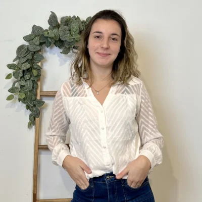 J905 - Blouse en voile (T36-T40) - blanc - 38