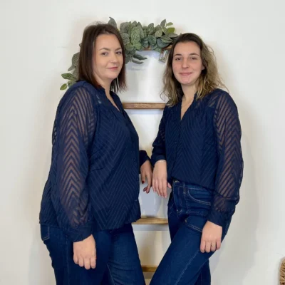 J905 - Blouse en voile (T36-T40) - marine - 38