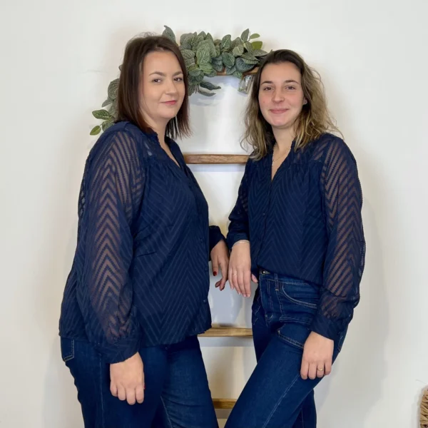 J905 - Blouse en voile (T36-T40) - marine - 38