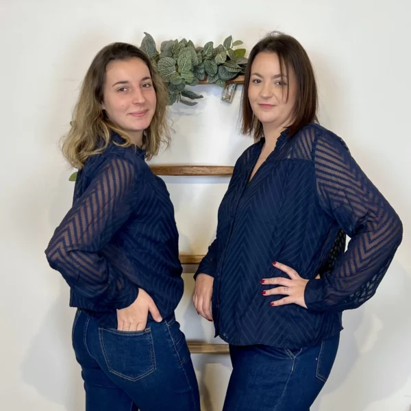 J905 - Blouse en voile (T36-T40) - marine - 38