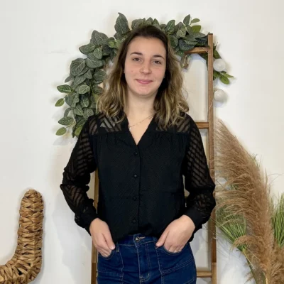 J905 - Blouse en voile (T36-T40) - noir - 38